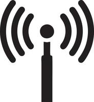 Signal communication information connection wireless icon symbol vector image, illustration of the network wifi in black image. EPS 10