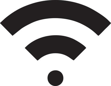 Signal communication information connection wireless icon symbol vector image, illustration of the network wifi in black image. EPS 10