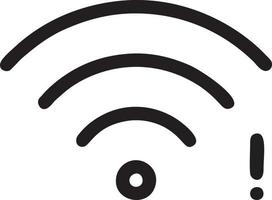 Signal communication information connection wireless icon symbol vector image, illustration of the network wifi in black image. EPS 10