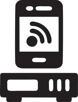 Signal communication information connection wireless icon symbol vector image, illustration of the network wifi in black image. EPS 10