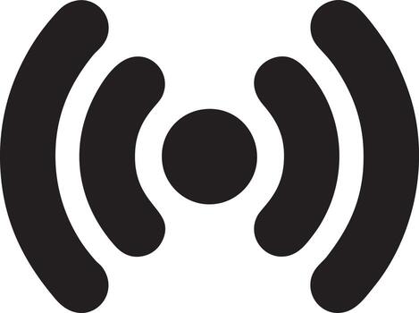 Signal communication information connection wireless icon symbol vector image, illustration of the network wifi in black image. EPS 10