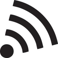 Signal communication information connection wireless icon symbol vector image, illustration of the network wifi in black image. EPS 10