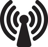 Signal communication information connection wireless icon symbol vector image, illustration of the network wifi in black image. EPS 10