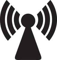 Signal communication information connection wireless icon symbol vector image, illustration of the network wifi in black image. EPS 10