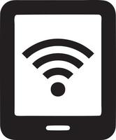 Signal communication information connection wireless icon symbol vector image, illustration of the network wifi in black image. EPS 10