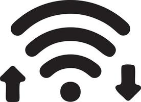 Signal communication information connection wireless icon symbol vector image, illustration of the network wifi in black image. EPS 10