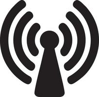 Signal communication information connection wireless icon symbol vector image, illustration of the network wifi in black image. EPS 10