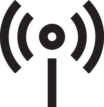 Signal communication information connection wireless icon symbol vector image, illustration of the network wifi in black image. EPS 10