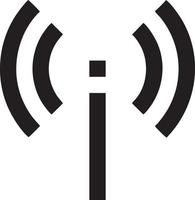 Signal communication information connection wireless icon symbol vector image, illustration of the network wifi in black image. EPS 10