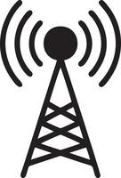 Signal communication information connection wireless icon symbol vector image, illustration of the network wifi in black image. EPS 10