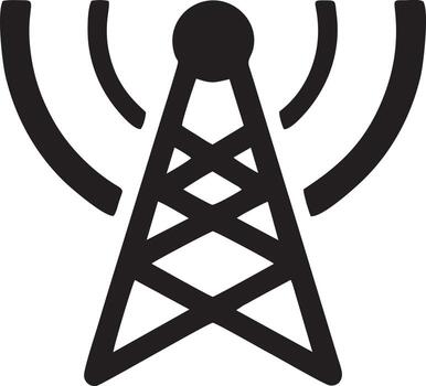 señal comunicación información conexión inalámbrico icono símbolo vector imagen, ilustración de el red Wifi en negro imagen. eps 10