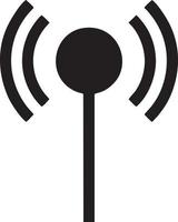 Signal communication information connection wireless icon symbol vector image, illustration of the network wifi in black image. EPS 10