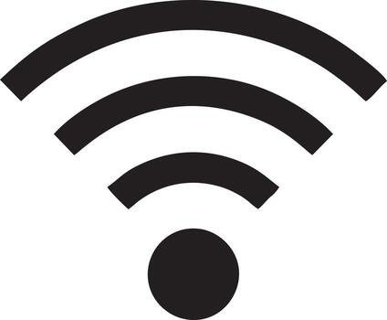 Signal communication information connection wireless icon symbol vector image, illustration of the network wifi in black image. EPS 10