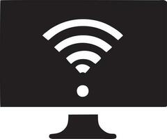 Signal communication information connection wireless icon symbol vector image, illustration of the network wifi in black image. EPS 10