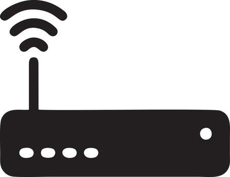 Signal communication information connection wireless icon symbol vector image, illustration of the network wifi in black image. EPS 10