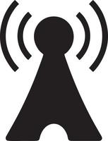 Signal communication information connection wireless icon symbol vector image, illustration of the network wifi in black image. EPS 10