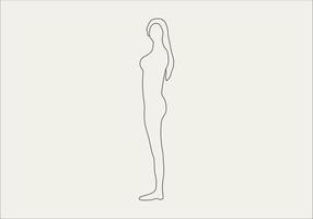 Silhouettes of lovely ladies. Beautiful girls stand in different pose. The figures of women. Vector illustration.