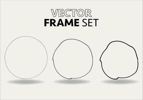 Hand drawn circles sketch frame vector set. Rounds scribble line circles. Vector illustrations.