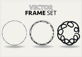 Hand drawn circles sketch frame vector set. Rounds scribble line circles. Vector illustrations.