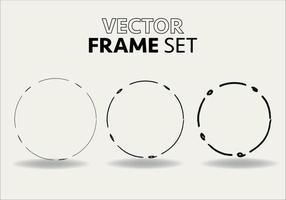 Hand drawn circles sketch frame vector set. Rounds scribble line circles. Vector illustrations.