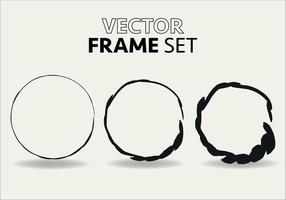 Hand drawn circles sketch frame vector set. Rounds scribble line circles. Vector illustrations.