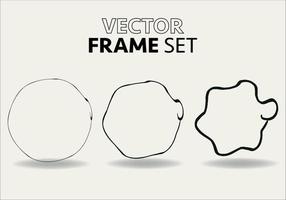 Hand drawn circles sketch frame vector set. Rounds scribble line circles. Vector illustrations.