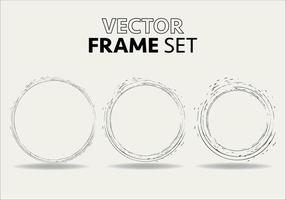 Hand drawn circles sketch frame vector set. Rounds scribble line circles. Vector illustrations.