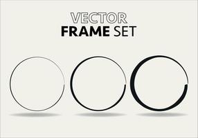 Hand drawn circles sketch frame vector set. Rounds scribble line circles. Vector illustrations.