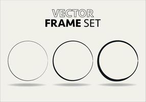 Hand drawn circles sketch frame vector set. Rounds scribble line circles. Vector illustrations.