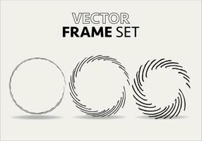 Hand drawn circles sketch frame vector set. Rounds scribble line circles. Vector illustrations.