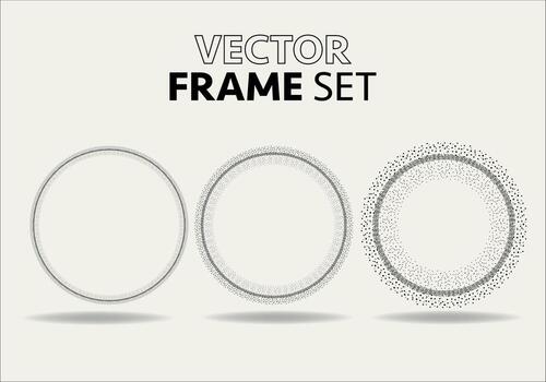 Hand drawn circles sketch frame vector set. Rounds scribble line circles. Vector illustrations.