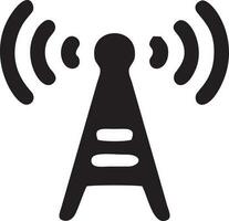 Signal communication information connection wireless icon symbol vector image, illustration of the network wifi in black image. EPS 10