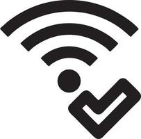 Signal communication information connection wireless icon symbol vector image, illustration of the network wifi in black image. EPS 10