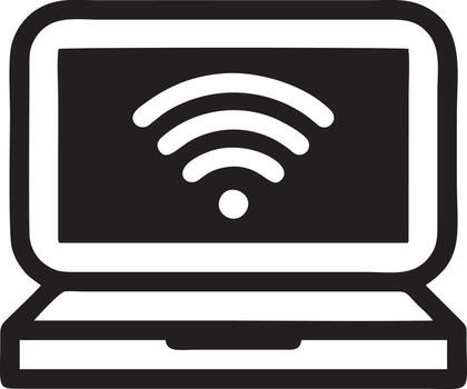 Signal communication information connection wireless icon symbol vector image, illustration of the network wifi in black image. EPS 10