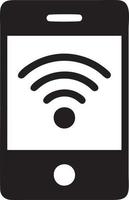 Signal communication information connection wireless icon symbol vector image, illustration of the network wifi in black image. EPS 10