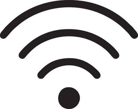 Signal communication information connection wireless icon symbol vector image, illustration of the network wifi in black image. EPS 10