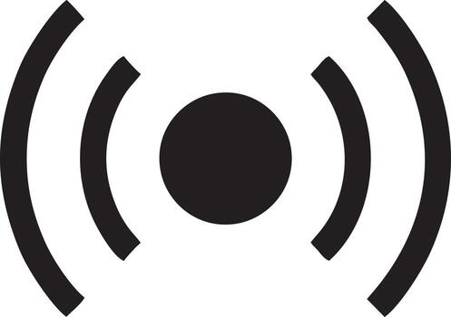 señal comunicación información conexión inalámbrico icono símbolo vector imagen, ilustración de el red Wifi en negro imagen. eps 10