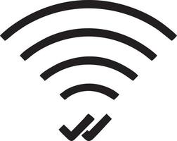 Signal communication information connection wireless icon symbol vector image, illustration of the network wifi in black image. EPS 10