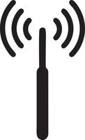 Signal communication information connection wireless icon symbol vector image, illustration of the network wifi in black image. EPS 10