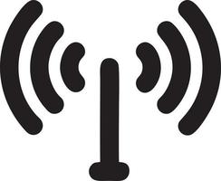 Signal communication information connection wireless icon symbol vector image, illustration of the network wifi in black image. EPS 10