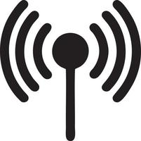 Signal communication information connection wireless icon symbol vector image, illustration of the network wifi in black image. EPS 10