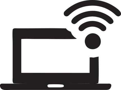 Signal communication information connection wireless icon symbol vector image, illustration of the network wifi in black image. EPS 10