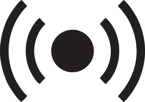 Signal communication information connection wireless icon symbol vector image, illustration of the network wifi in black image. EPS 10