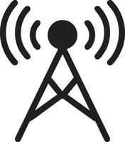 Signal communication information connection wireless icon symbol vector image, illustration of the network wifi in black image. EPS 10