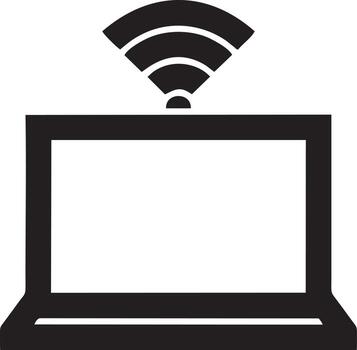 Signal communication information connection wireless icon symbol vector image, illustration of the network wifi in black image. EPS 10