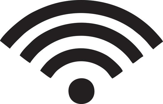 Signal communication information connection wireless icon symbol vector image, illustration of the network wifi in black image. EPS 10