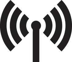 Signal communication information connection wireless icon symbol vector image, illustration of the network wifi in black image. EPS 10