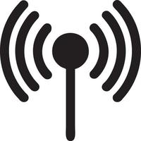 Signal communication information connection wireless icon symbol vector image, illustration of the network wifi in black image. EPS 10