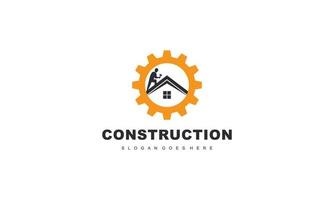 hogar construcción empresa logo vector