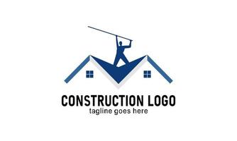 hogar construcción empresa logo vector